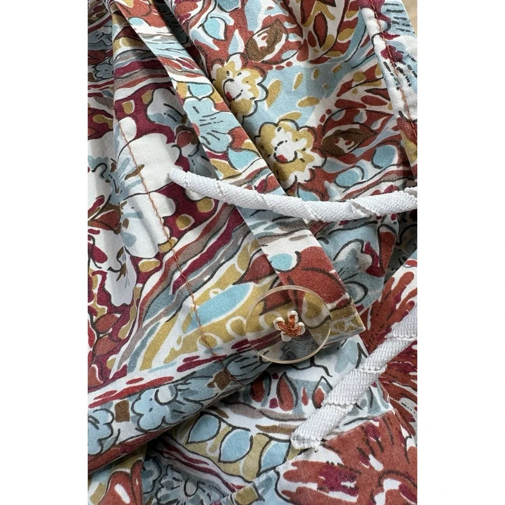 Pottery Barn Bella Paisley Cotton Duvet Cover Colorful Floral King Earthy